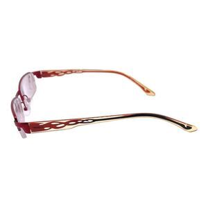 PEOPLE Half Rim Glasses with Red to Black Ombré Flames on the Arms FRAMES ONLY